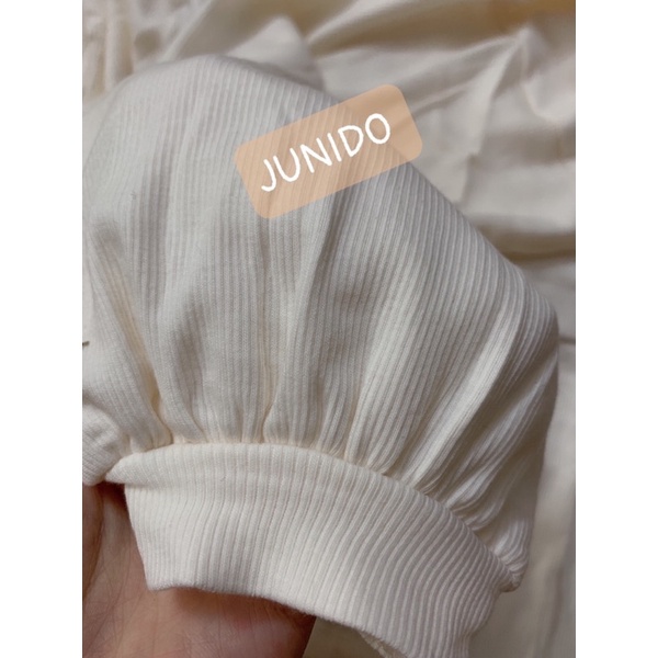 Áo thun tay bồng cổ tim 3 màu siêu xinh JUNIDO