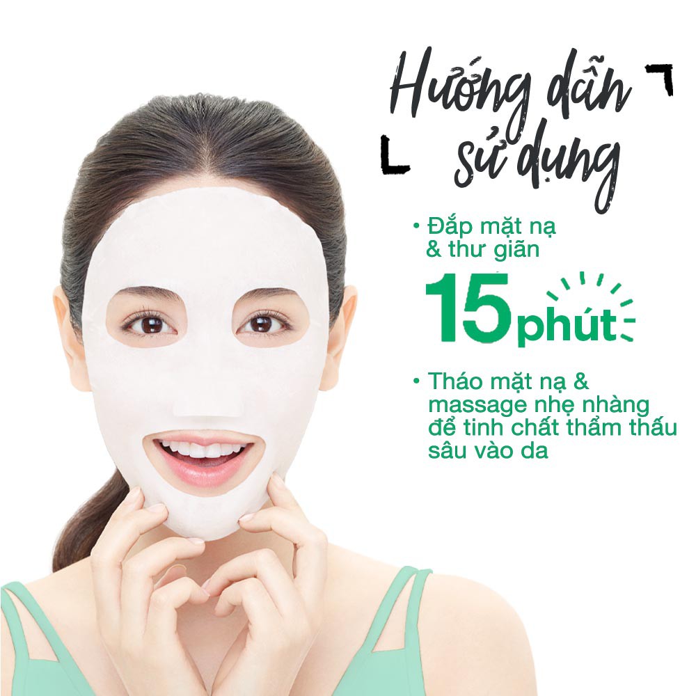 Mặt Nạ Garnier Serum Mask Purifying Hydration Tinh Chất Trà Xanh Cấp Ẩm 28g