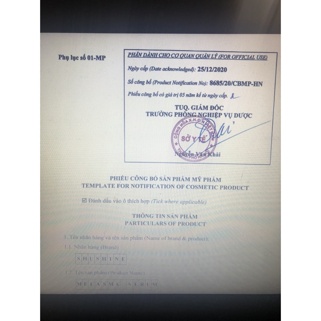 SHUNSHINE COSMETICS Serum Trắng Da, Mờ Nám Tàn Nhang- Melasma | BigBuy360 - bigbuy360.vn