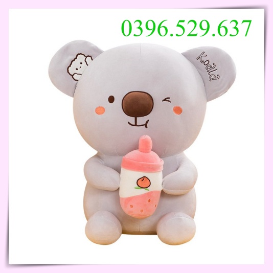 Gấu Bông Chuột Ôm Bình Sữa Koala Đáng Yêu Chất Bông Vải Mềm Mịn Qùa Tặng Sinh Nhật Cho Bé