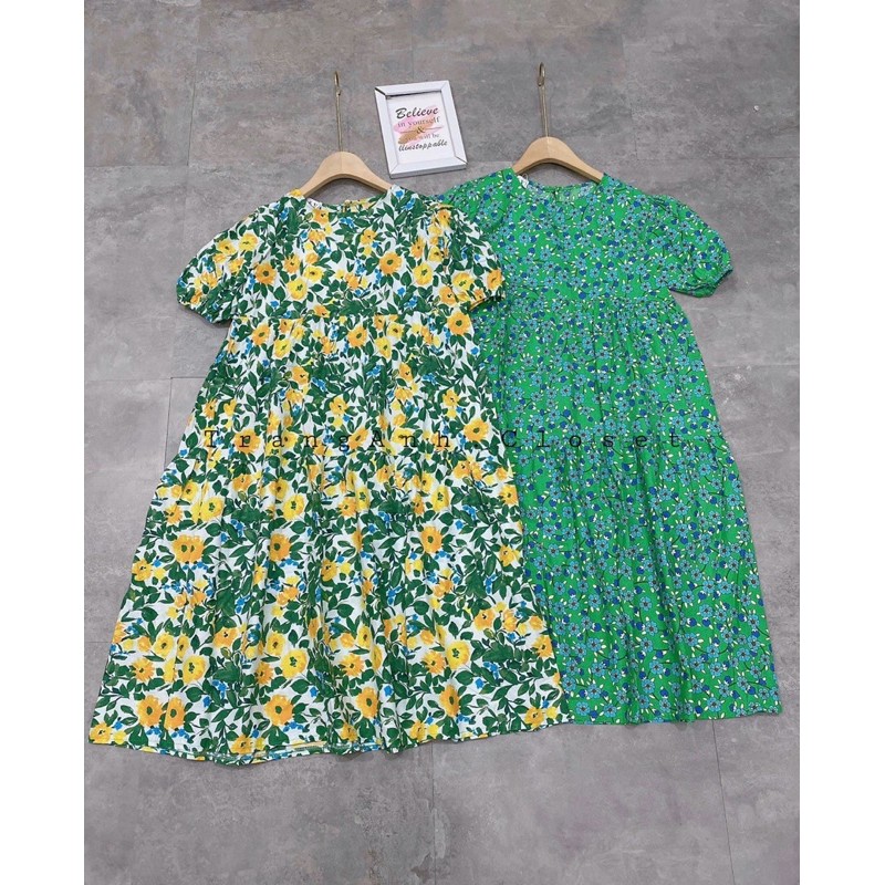 Babydoll hoa 2 màu cực xinh (ảnh thật) | BigBuy360 - bigbuy360.vn