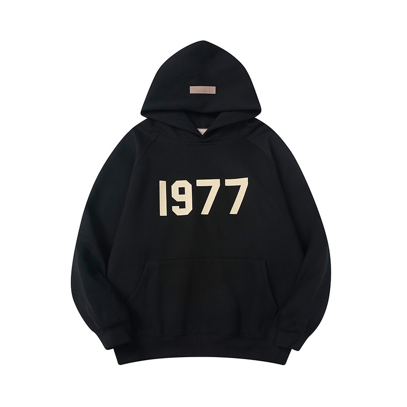 Áo Hoodie Dáng Rộng In Số 1977 Thời Trang Cho Cặp Đôi