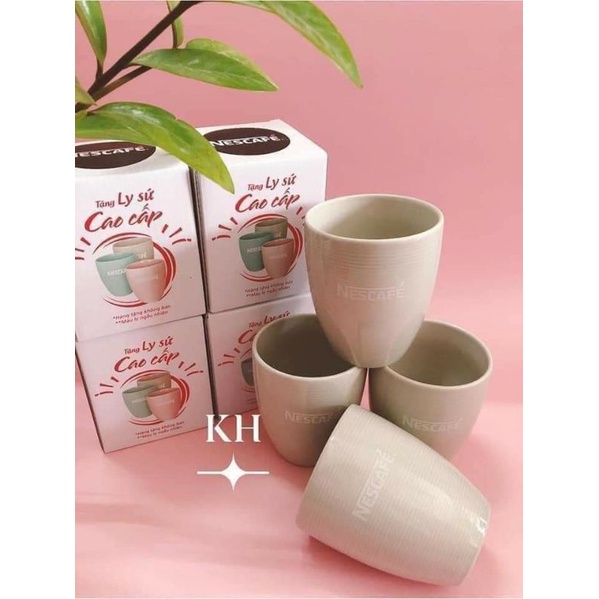 Combo 3 Ly sứ Dong Hwa, hàng khuyến mãi Nescafe.- Nhìn đẹp mê ly cả nhà ơi.- Quy cách 1 hộp 1 ly49k/ 3 ly