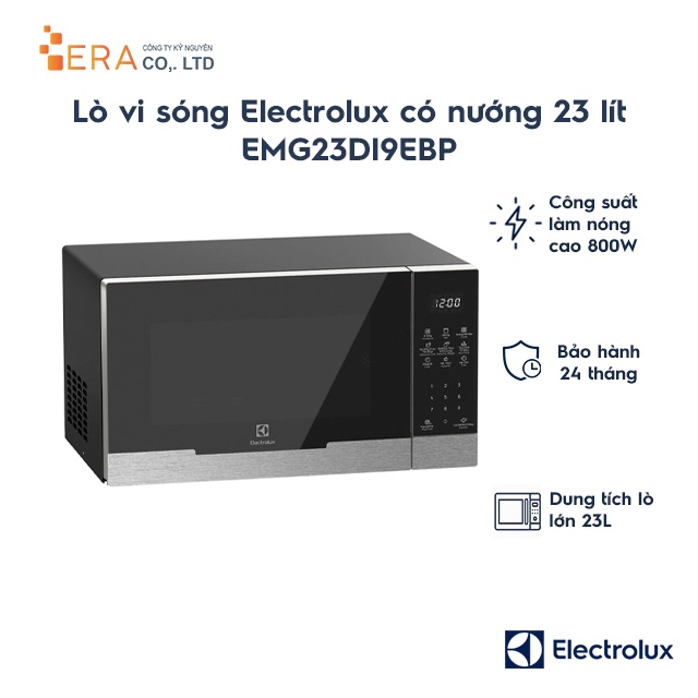 [Mã ELHADEV giảm 4% đơn 300K] Lò vi sóng có nướng Electrolux EMG23DI9EBP 23 lít