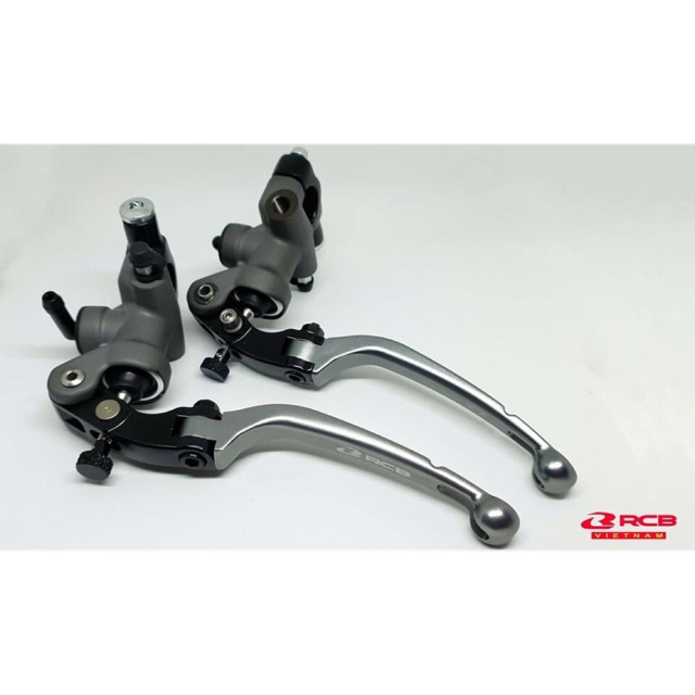 Tay côn trái  -_  tay thắng phải bình dầu rời RCB piston 14 - 17 mm xám chính hãng RACING BOY