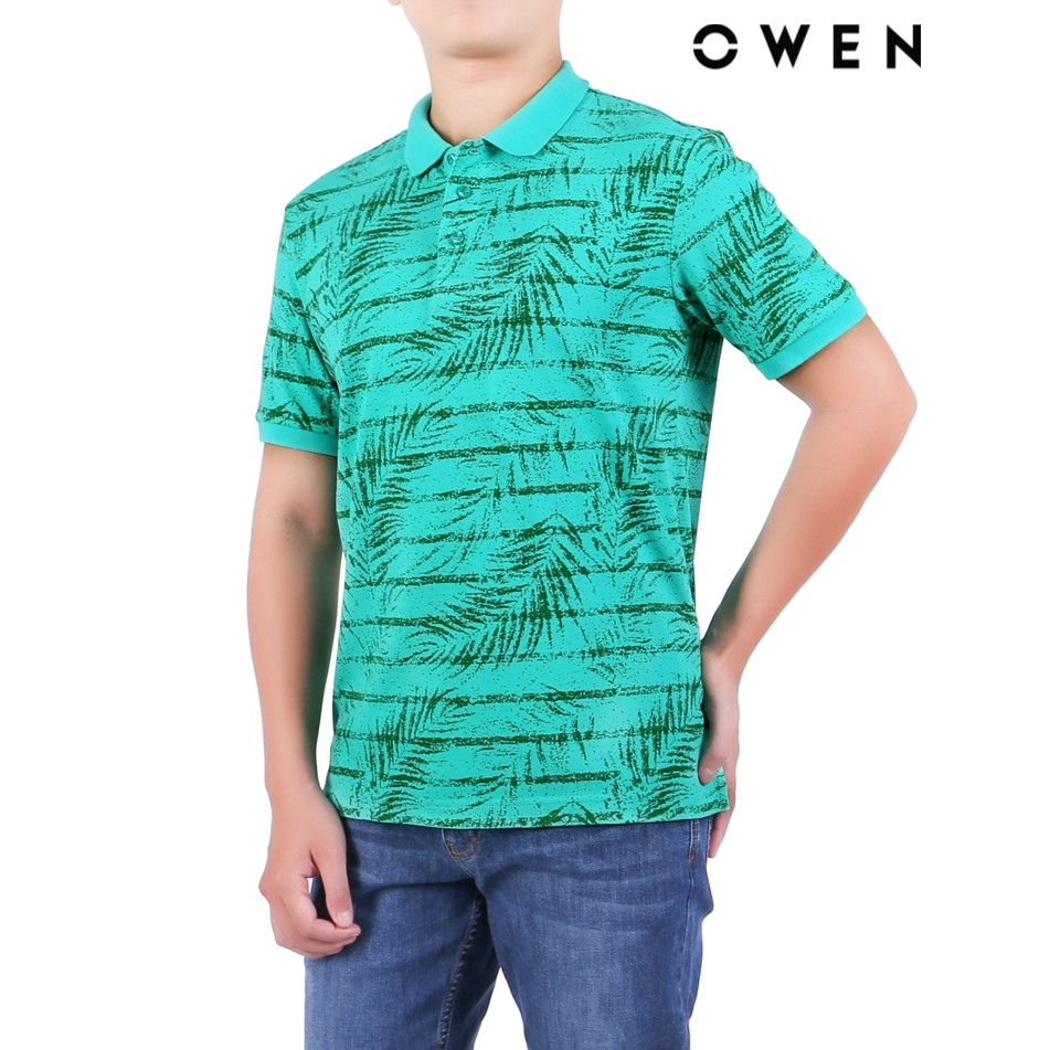 Áo Polo nam Owen chất Cotton màu xanh - PAM81204 | BigBuy360 - bigbuy360.vn