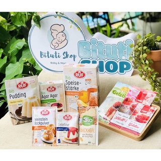 Nguyên liệu hữu cơ làm bánh/món phụ cho bé: Gelatine, Pudding, Bột nở, men nở, Đường Vani RUF