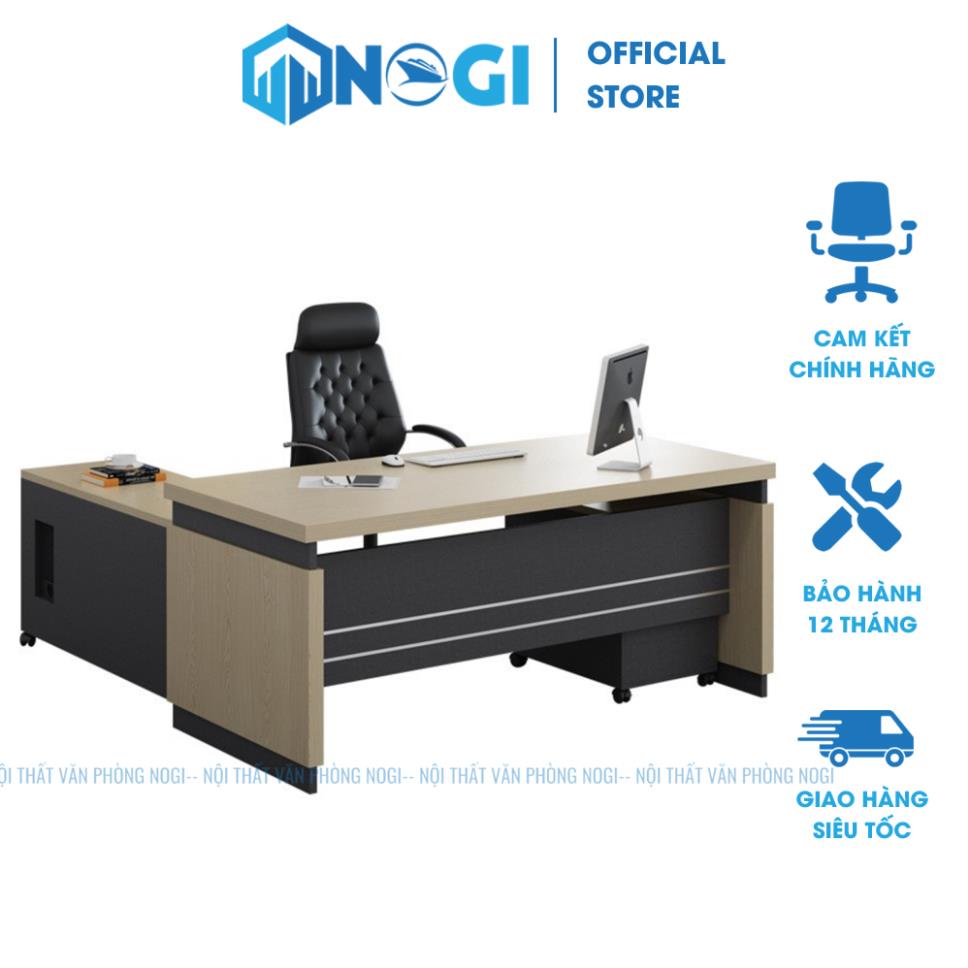 Bàn làm việc giám đốc MARU 1M6 BLD13, bàn văn phòng lễ tân, thiết kế phối màu gỗ sang trọng,đẳng cấp.