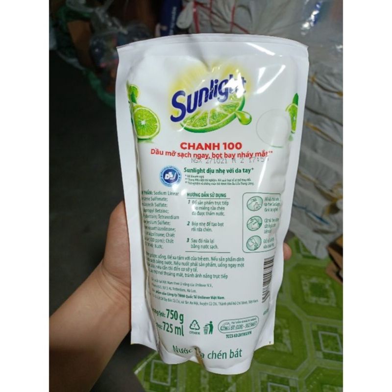 NƯỚC RỬA CHÉN SUNLIGHT TÚI 550g