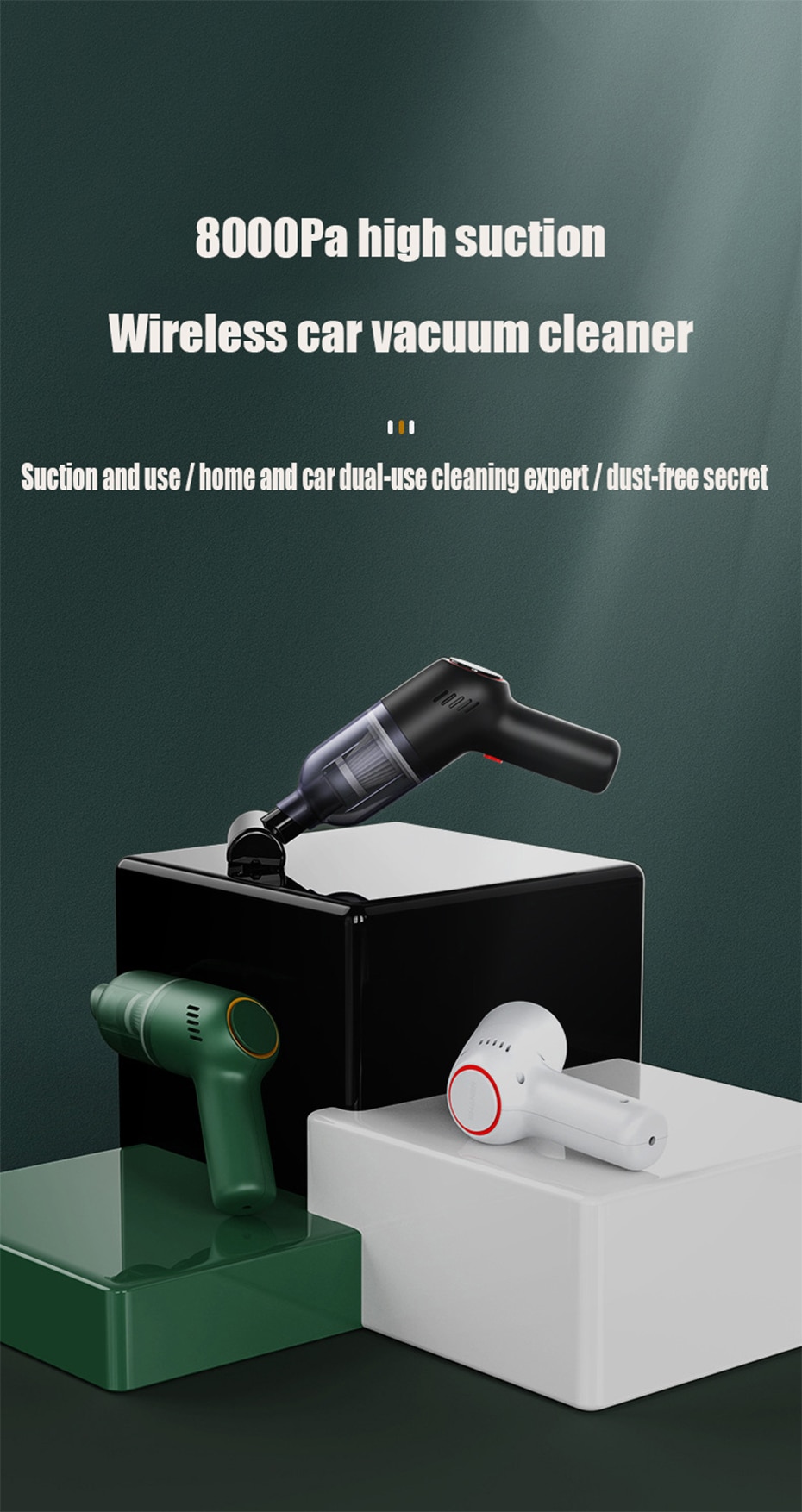 Máy Hút Bụi Mini Cầm Tay Cho Xe Hơi 8000pa | BigBuy360 - bigbuy360.vn