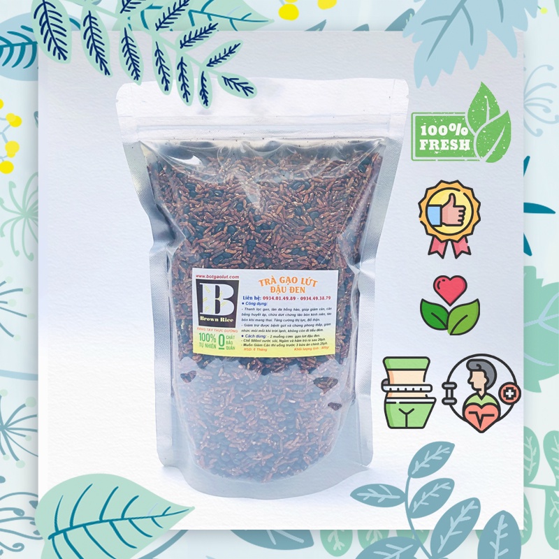 Trà gạo lứt đậu đen Brown Rice 800gr