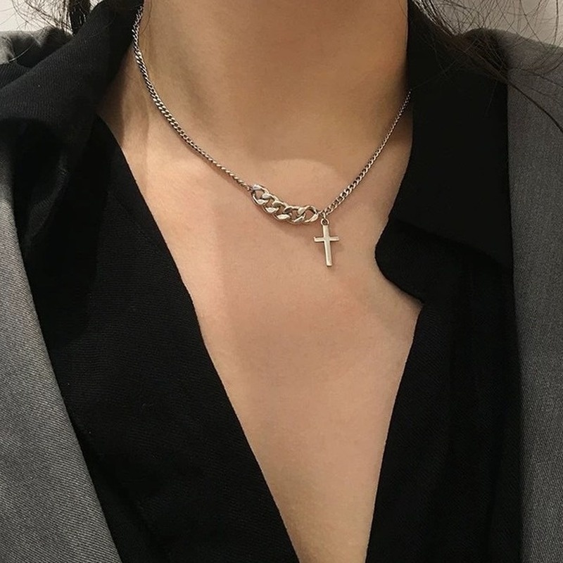 Vòng Cổ Mặt Thánh Giá Phong Cách Retro 210818