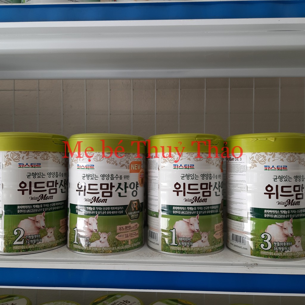 Sữa dê With Mom số 1, 2, 3 Hàng Chính hãng 750G Mẫu mới 2020