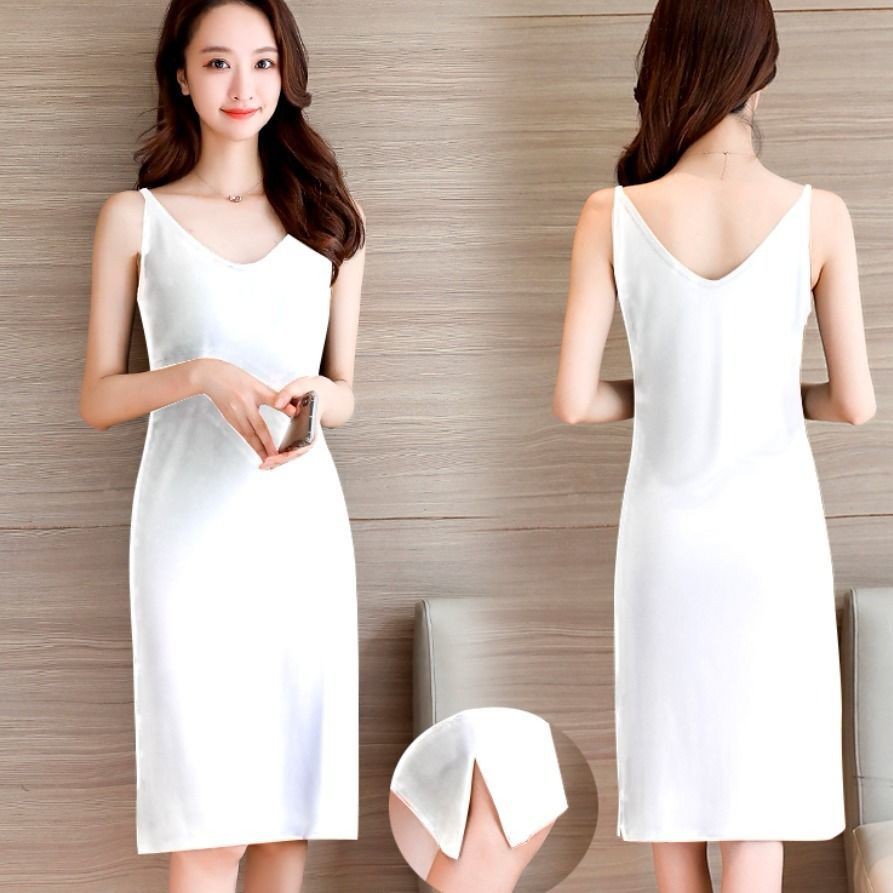 Váy suông Váy maxi nữ Váy dáng dài Váy địu có chứa cotton mùa hè 2021 phiên bản Hàn Quốc mới của ngang hông
