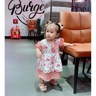 VÁY THIẾT KẾ CÔ HẦU DỄ THƯƠNG BÉ GÁI   [HÀNG LOẠI 1]