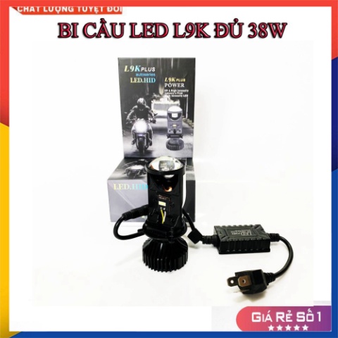 ĐÈN BI CẦU LED L9K SIÊU SÁNG ĐỦ 37W ( CHÂN H4)