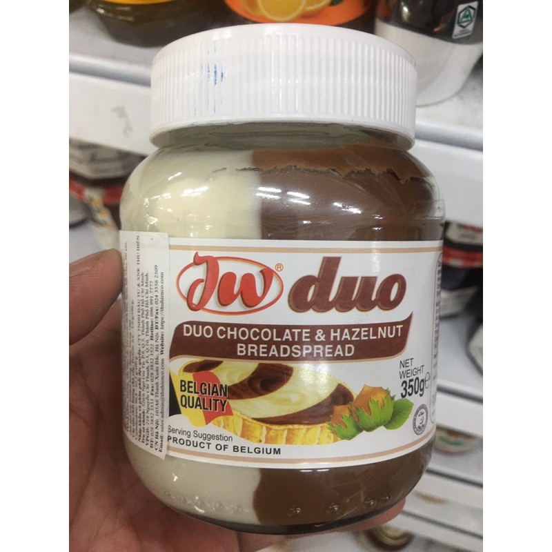 nutella nhập khẩu 350g#JW duo chocolate hazelnut