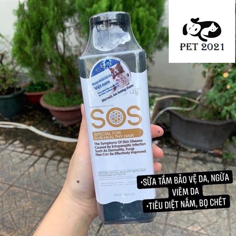 Sữa Tắm SOS Dành Cho Chó Mèo Thú Cưng 530ml