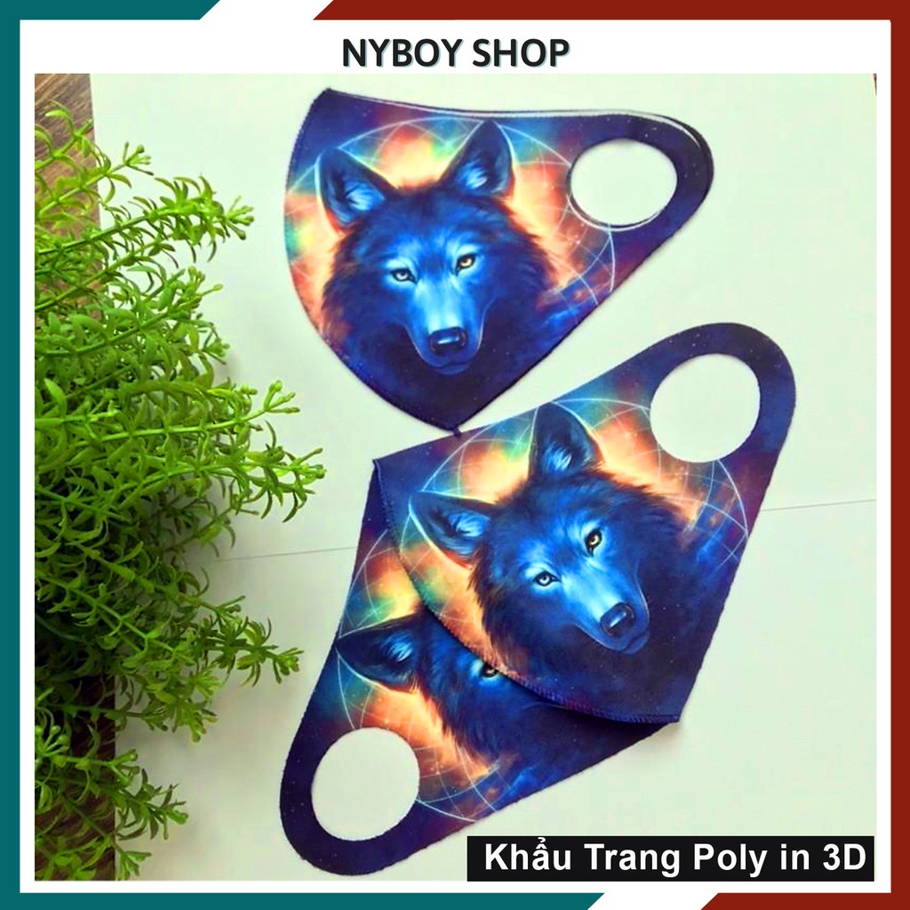 Khẩu trang Poly cao cấp in 3D ngăn bụi mịn, kháng khuẩn, chống giọt bắn- nyboys