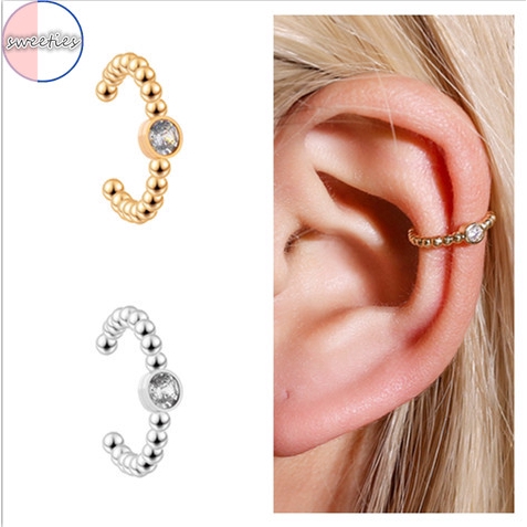 Khuyên Kẹp Vành Tai Thiết Kế Hạt Thời Trang Cá Tính Cho Nữ
