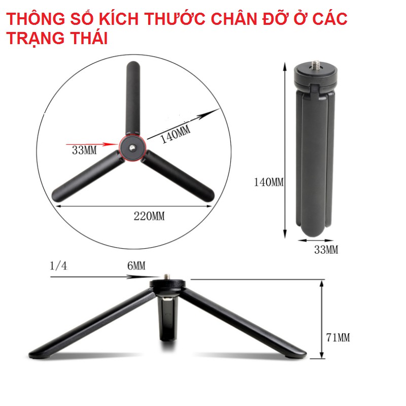 Chân đỡ máy ảnh điện thoại gimbal bằng kim loại