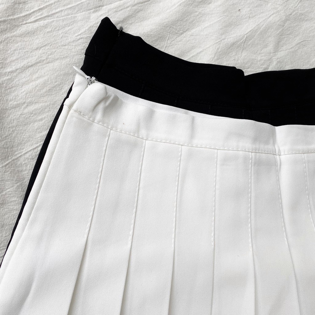 Chân váy xoè xếp ly tennis skirt - ngắn -lưng cao, đen, nâu trắng - vải đẹp tuyết mưa cao cấp dễ thương cá tính tiktok