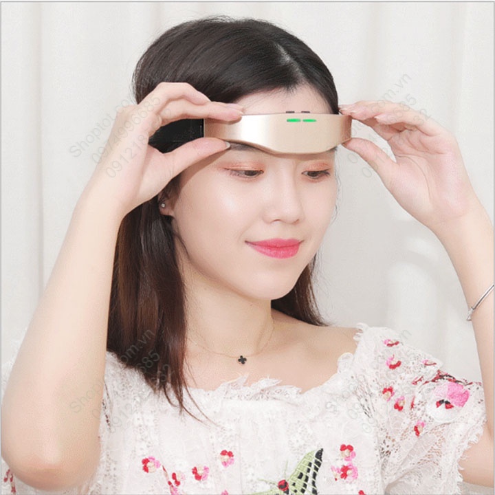 Máy massage đầu thôi miên hỗ trợ chứng mất ngủ, giảm đau, thư giãn, chạy pin sạc