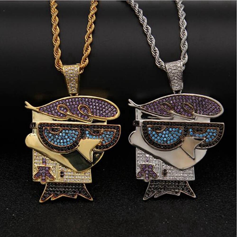 New Kartun Burung Warna Zircon Pendant Keren Explosive Men's Jewelry
