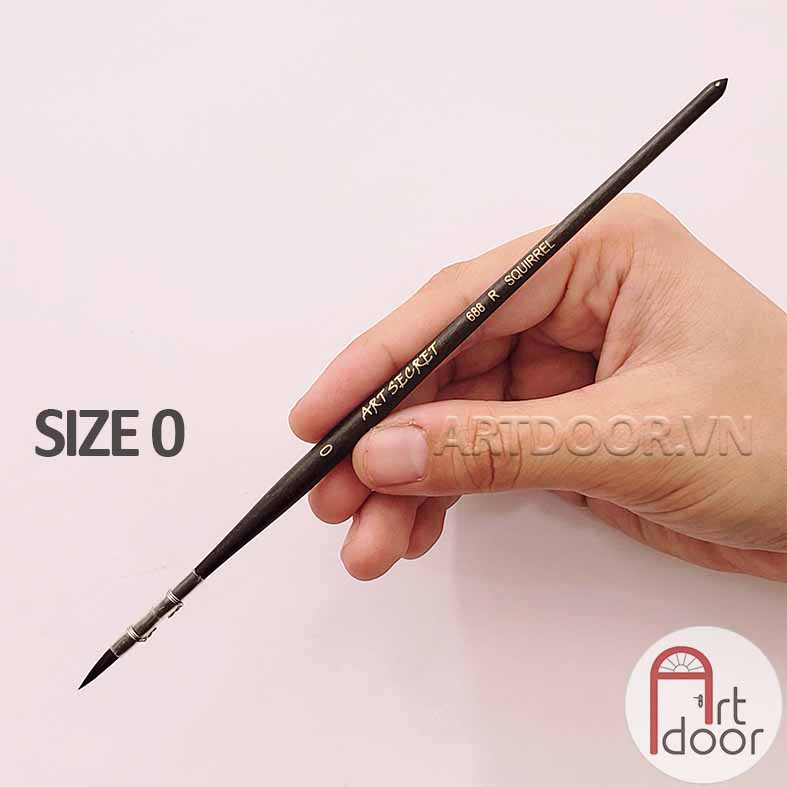 [ARTDOOR] Cọ vẽ màu nước ART SECRET lông Sóc đầu Tròn Dài size 6 (688R)