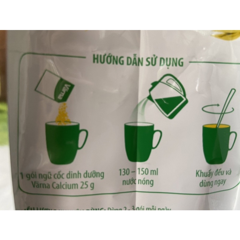 Ngũ cốc dinh dưỡng Värna Calcium Túi 500g/20 gói*20g