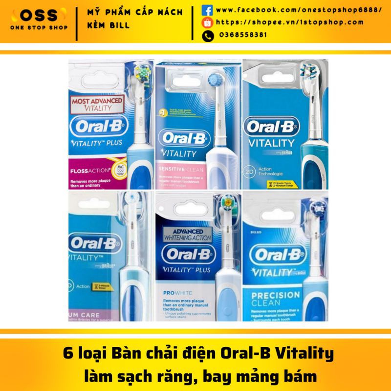 6 loại bàn chải điện Oral-B giúp làm sạch răng, bay mảng bám