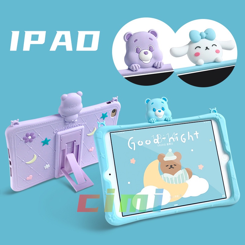 Bao Da Họa Tiết Hoạt Hình 3d Dễ Thương Cho Ipad Pro 12.9 inch pro 11inch m1 10.9inch Case 2020 Ipad Air4 Pro 12.9 2020 2018