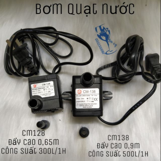 Bơm nước quạt 4w-7w/220v dùng cho bể cá cảnh