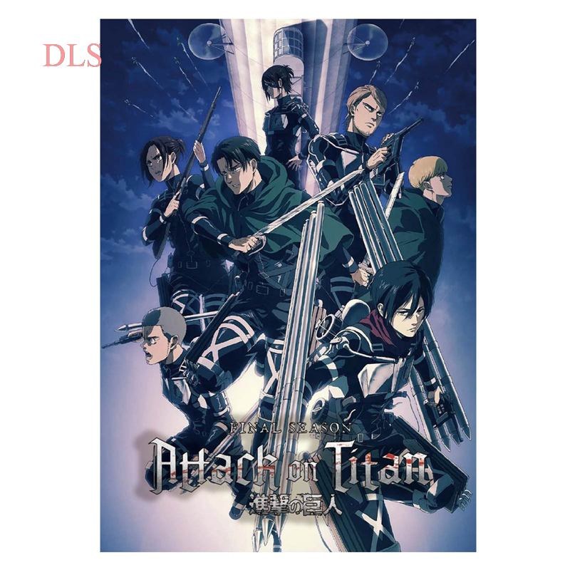 Poster Hình Anime Attack On Titan Trang Trí Phòng
