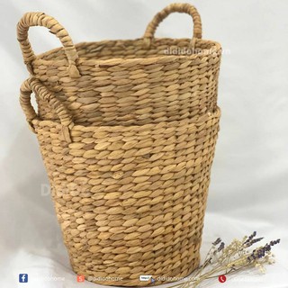 Giỏ lục bình hình trụ có quai