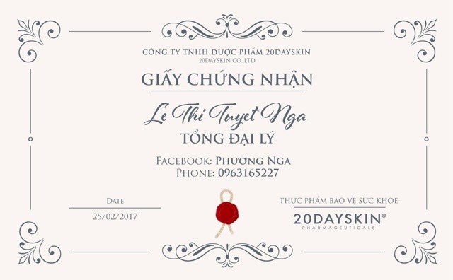 [Có tách lẻ dùng thử] Thức Uống Đẹp Da 20dáykin - Cam kết chính hãng | Thế Giới Skin Care