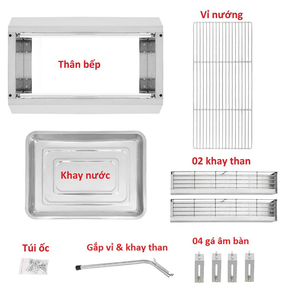 Vỉ nướng inox 20x42cm, phù hợp bếp nướng TopV  KTV