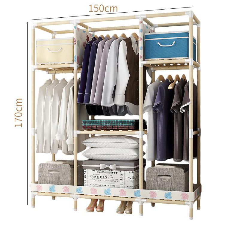 Tủ vải khung gỗ 1m3 khung gỗ cỡ lớn ( không chọn mầu)