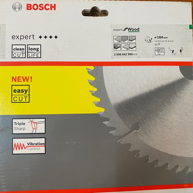 Lưỡi cưa gỗ Bosch chính hãng / 185mm - 60 răng