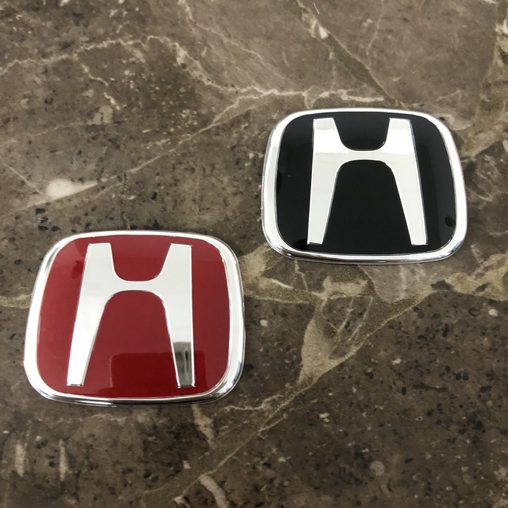 Logo biểu tượng vô lăng dùng cho xe ô tô Honda, Kính thước 50*40mm, chất liệu nhựa PMMA và hợp kim
