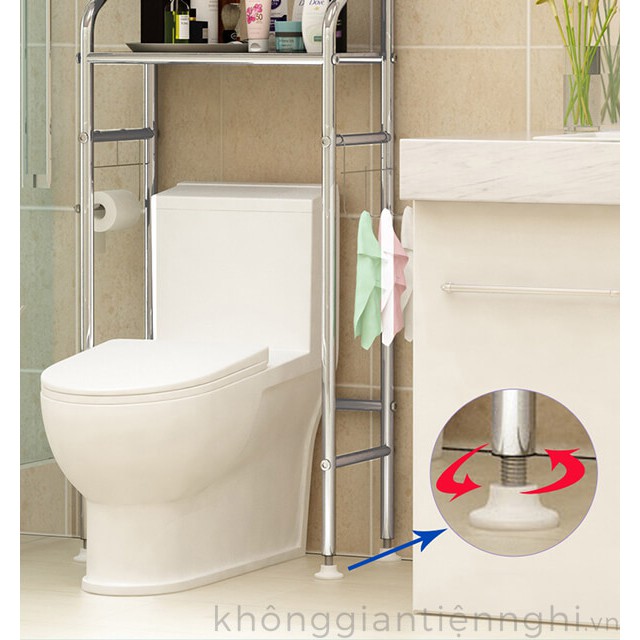 Kệ nhà tắm trên bồn cầu bằng inox 011KNT001 | BigBuy360 - bigbuy360.vn