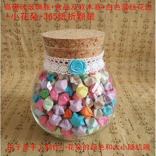 Lọ thuỷ tinh đựng sao giấy