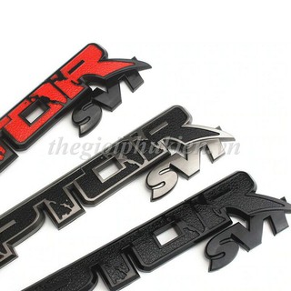 Logo chữ RAPTOR 3D nổi dán trang trí Xe Ford Ranger( hàng chất )