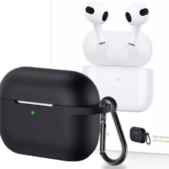 Kiếu dáng tai nghe 2 tai Bluetooth âm thanh nổi, tặng vỏ ốp silicon Cảm biến lực Định vị Đổi tên