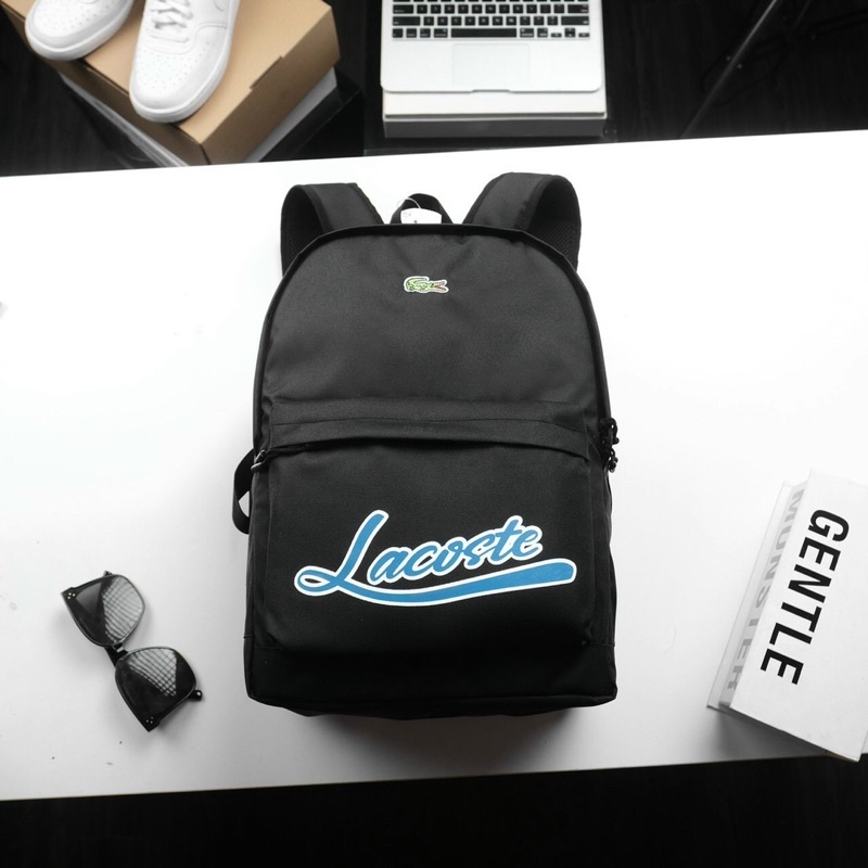 Balo Lacoste Logo Thêu Xuất Xịn Nhẹ Và Êm Full Tag