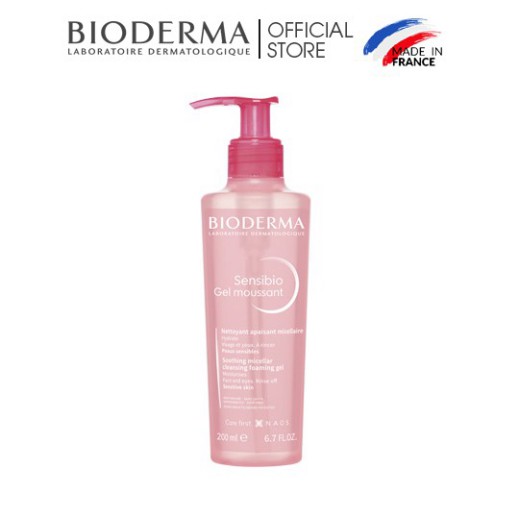 Gel rửa mặt tạo bọt cho da nhạy cảm Bioderma Sensibio Gel Moussant - 200ml mã 7565
