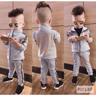 Combo 4 bộ nỉ da cá thu đông cho bé