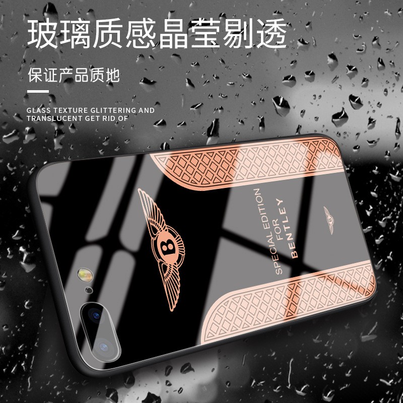 ốp lưng iphone bentley đẳng cấp lưng kính cường lực cho iphone 6 7 8 xr xs max x 11 promax k188