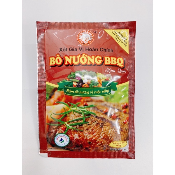 XỐT ƯỚP BÒ NƯỚNG BBQ HÀN QUỐC HUY TUẤN 60G/ SỐT BÒ NƯỚNG