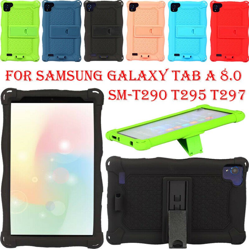 Ốp silicone mềm chống sốc có giá đỡ thích hợp cho Samsung Galaxy Tab A 8.0 2019 Sm-T290 T295 T297